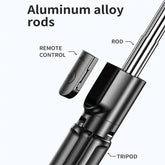 360° Rotation Selfie Stick Tripod with Wireless Remote for iPhone & Android Phone